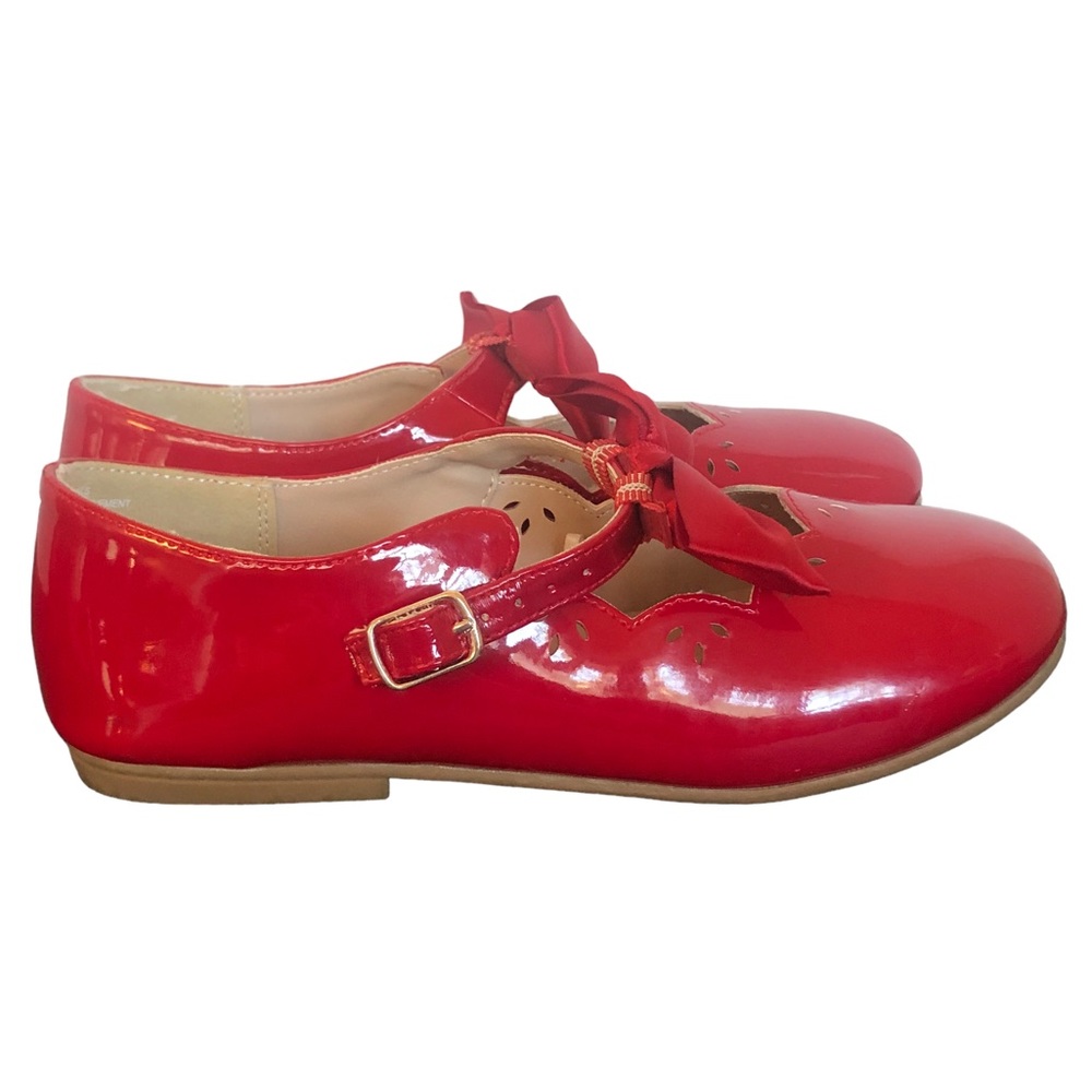 Gymboree Red Patent Leather Bow Mary Janes size 3 - Picture 6 of 12